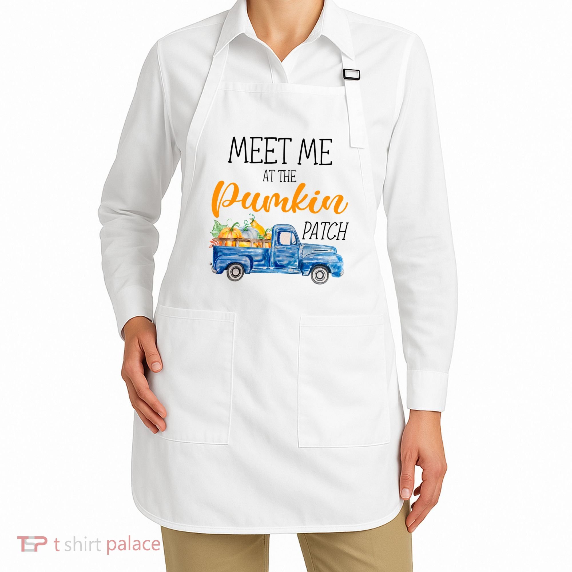 Meet Me At The Pumpkin Patch Cute Halloween Apron