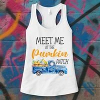 Meet Me At The Pumpkin Patch Cute Halloween Women's Tank Top thumb 3