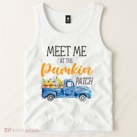 Meet Me At The Pumpkin Patch Cute Halloween Tank Top thumb 2
