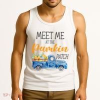 Meet Me At The Pumpkin Patch Cute Halloween Tank Top thumb 3
