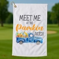 Meet Me At The Pumpkin Patch Cute Halloween Golf Towel thumb 1