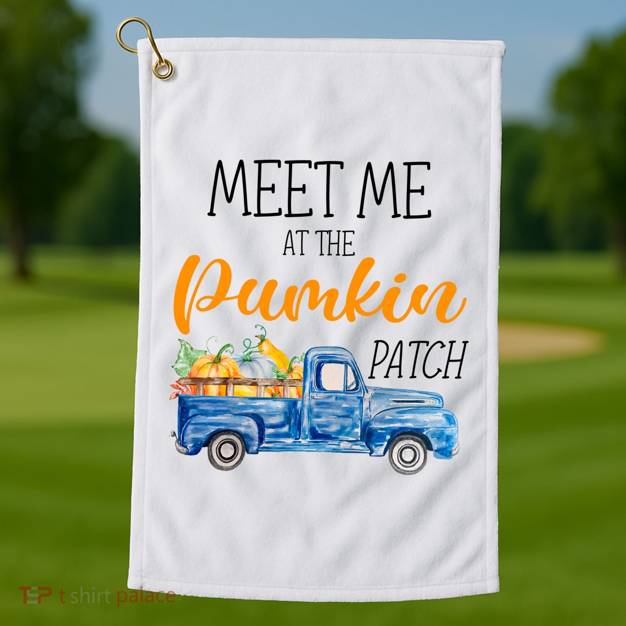 Meet Me At The Pumpkin Patch Cute Halloween Golf Towel