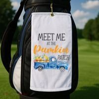 Meet Me At The Pumpkin Patch Cute Halloween Golf Towel thumb 2