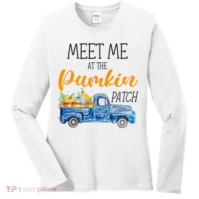 Meet Me At The Pumpkin Patch Cute Halloween Women's Long Sleeve Shirt