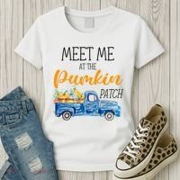Meet Me At The Pumpkin Patch Cute Halloween Women's T-Shirt thumb 3