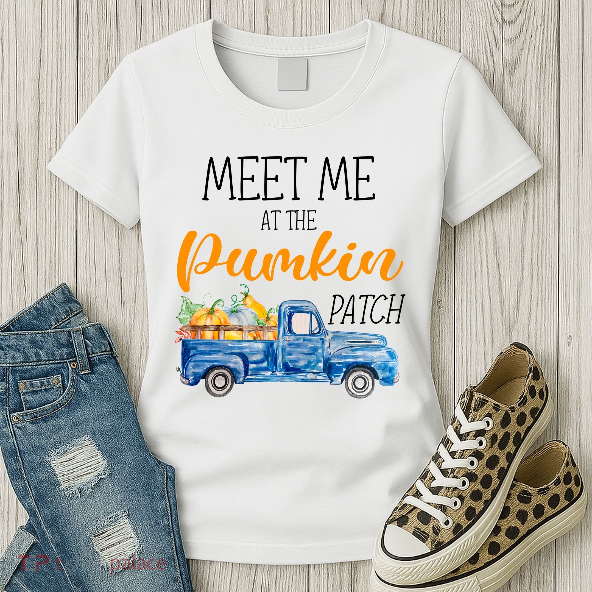 Meet Me At The Pumpkin Patch Cute Halloween Women's T-Shirt