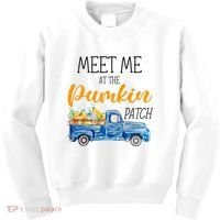 Meet Me At The Pumpkin Patch Cute Halloween Kids Sweatshirt thumb 0