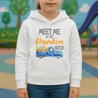 Meet Me At The Pumpkin Patch Cute Halloween Kids Hoodie thumb 3