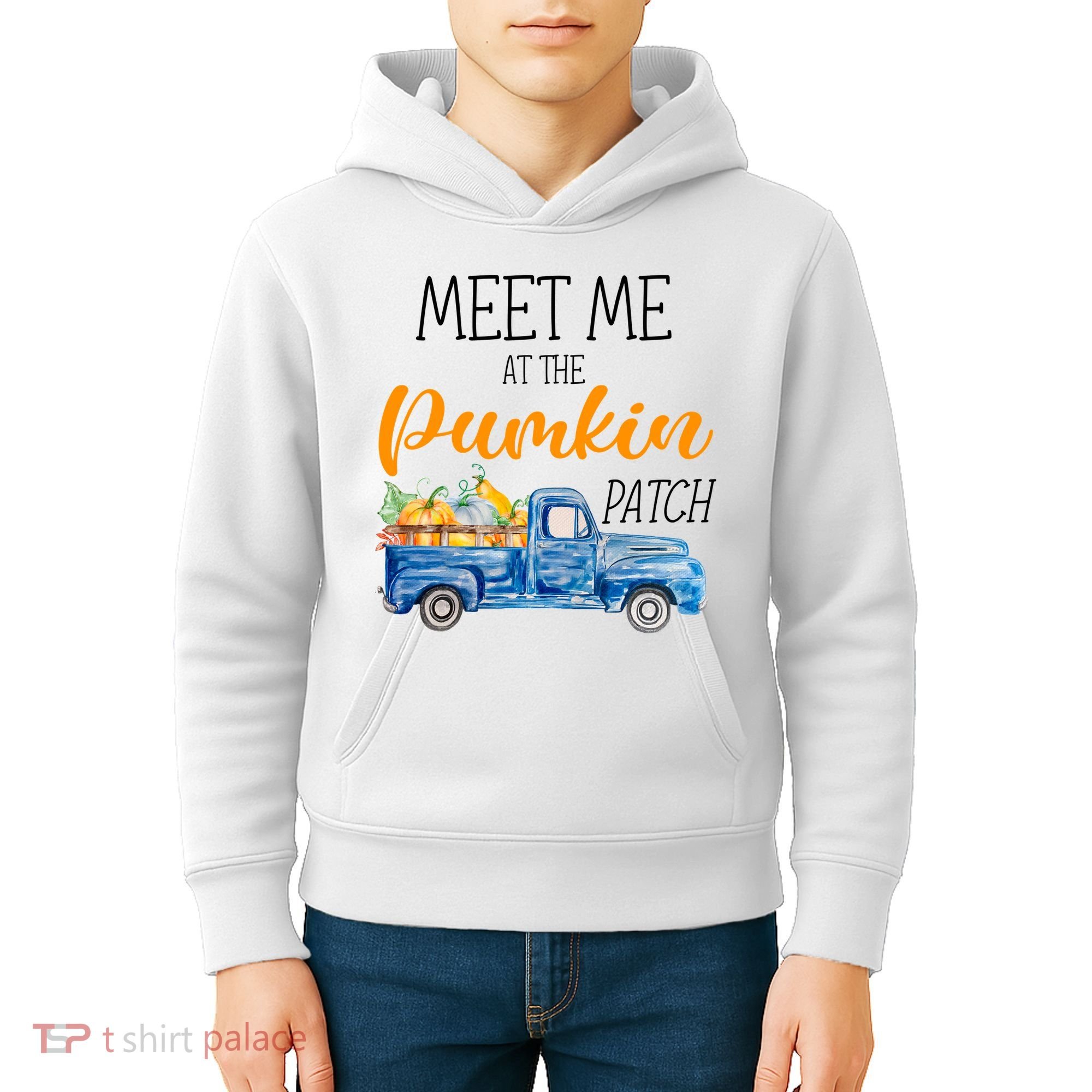 Meet Me At The Pumpkin Patch Cute Halloween Kids Hoodie