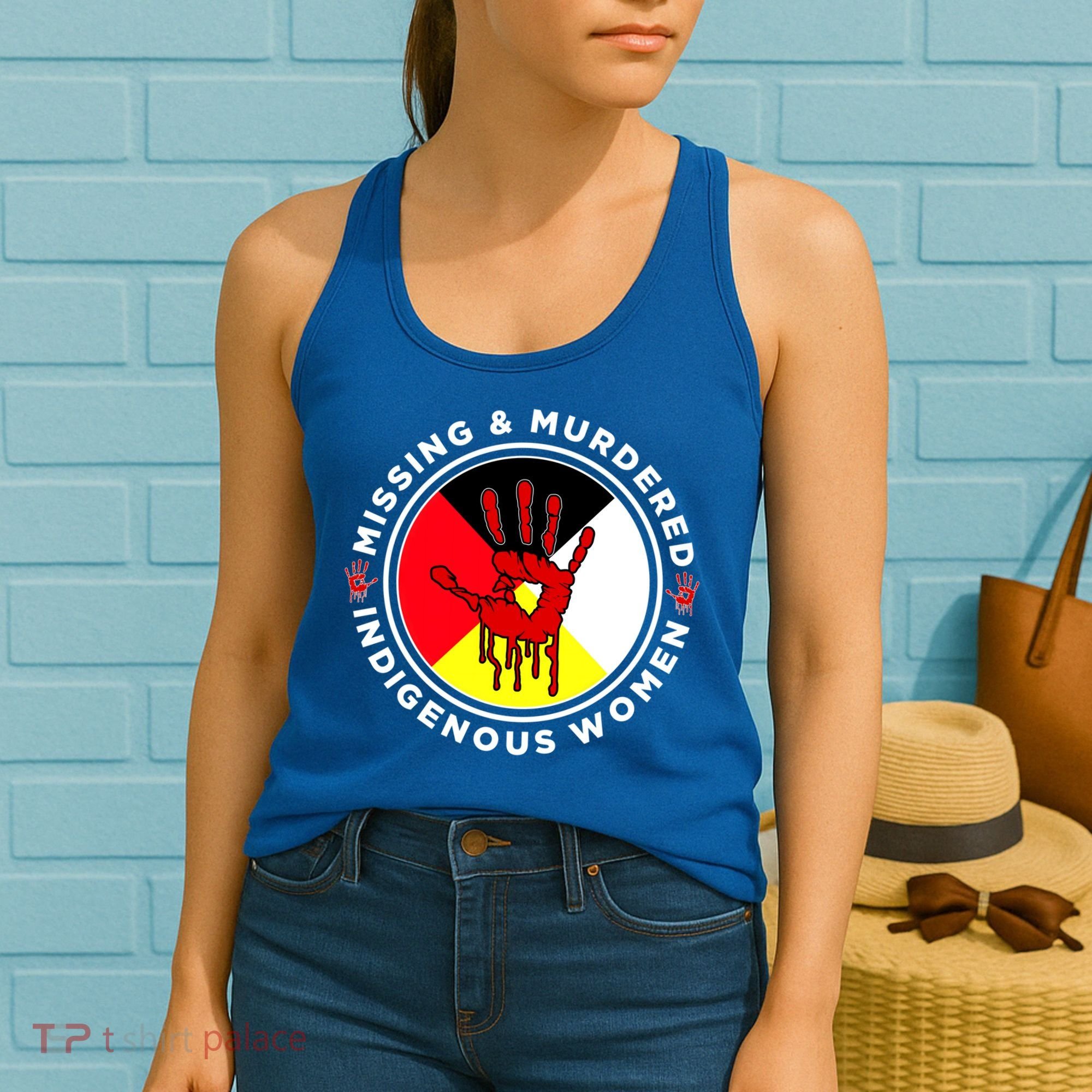 Mmiw Missing And Murdered Indigenous Medicine Wheel Mmiw Gift Women's Tank Top