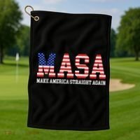 MASA Make America Straight Again Golf Towel thumb 1
