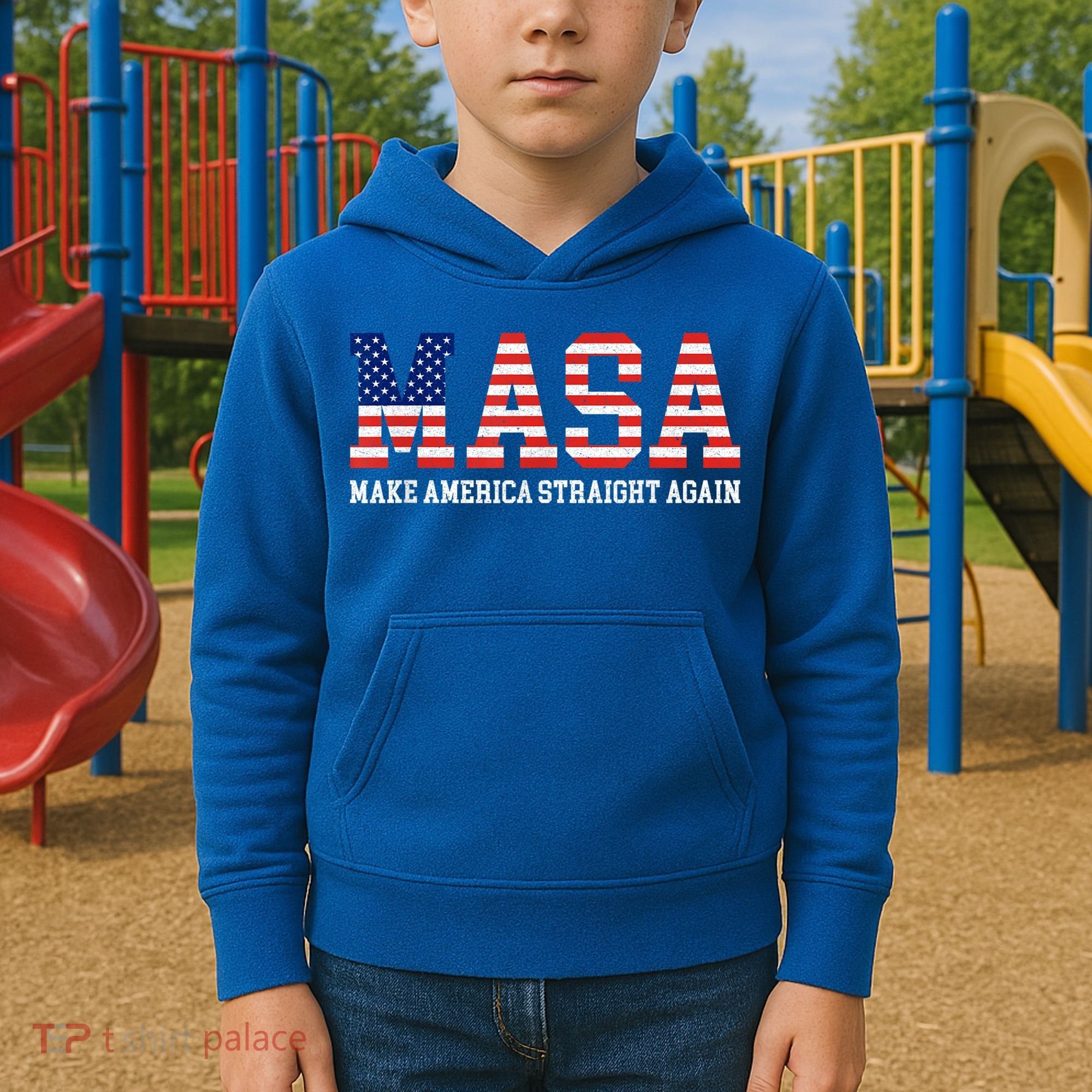MASA Make America Straight Again Kids Hoodie