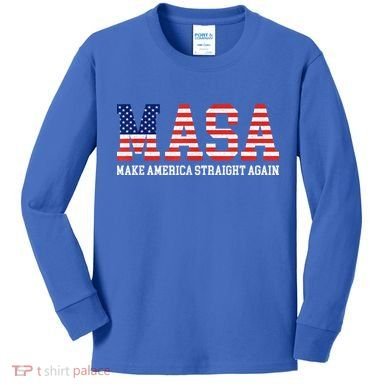 MASA Make America Straight Again Kids Long Sleeve Shirt