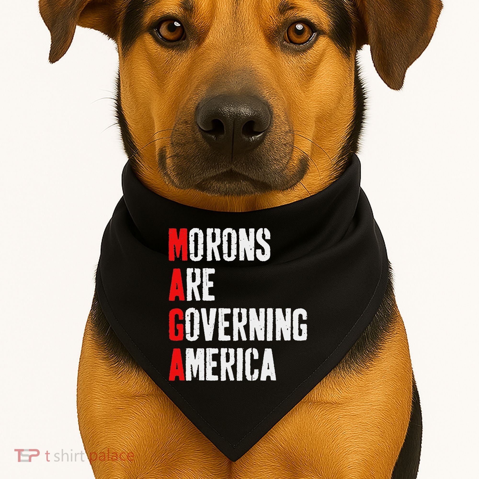 Maga Morons Are Governing America Anti Trump USA-Made Doggie Bandana