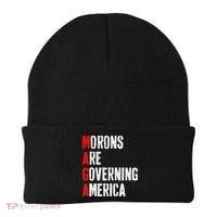 Maga Morons Are Governing America Anti Trump Beanie thumb 0