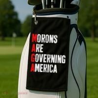 Maga Morons Are Governing America Anti Trump Golf Towel thumb 2