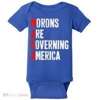 Maga Morons Are Governing America Anti Trump Baby Bodysuit thumb 0