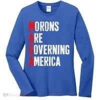 Maga Morons Are Governing America Anti Trump Women's Long Sleeve Shirt thumb 0