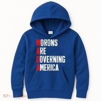 Maga Morons Are Governing America Anti Trump Kids Hoodie thumb 0
