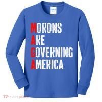 Maga Morons Are Governing America Anti Trump Kids Long Sleeve Shirt thumb 0