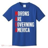 Maga Morons Are Governing America Anti Trump Kids T-Shirt thumb 0