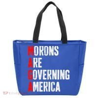 Maga Morons Are Governing America Anti Trump Tote Bag thumb 0