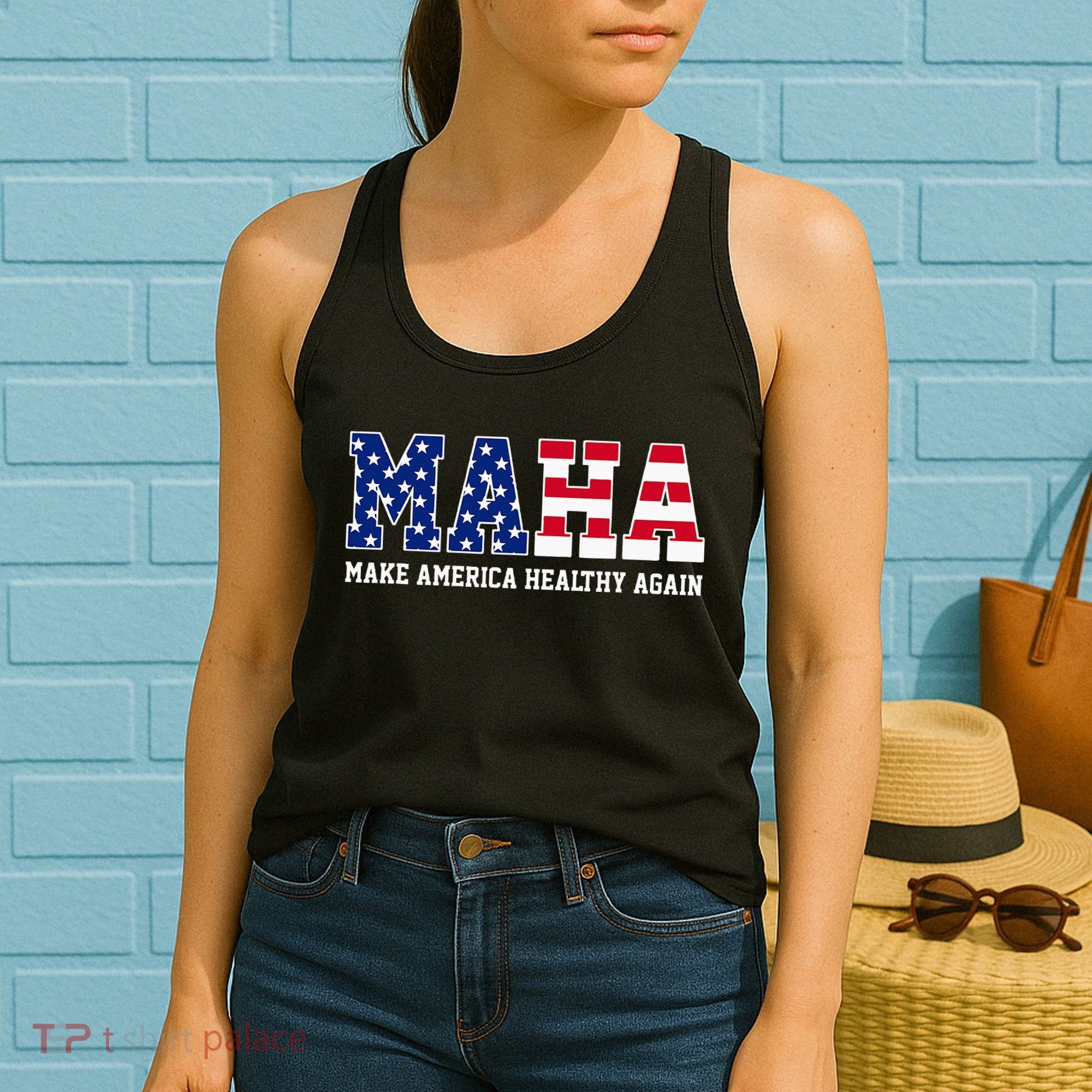 Maha Make America Healthy Again Us Patriotic Women's Tank Top