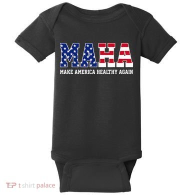 Maha Make America Healthy Again Us Patriotic Baby Bodysuit