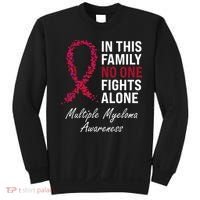 Multiple Myeloma Awareness Burgundy Ribbon Family Sweatshirt thumb 0