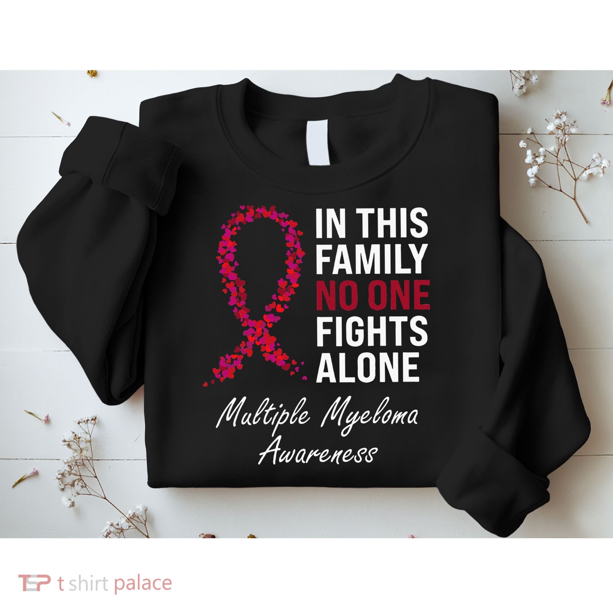 Multiple Myeloma Awareness Burgundy Ribbon Family Sweatshirt