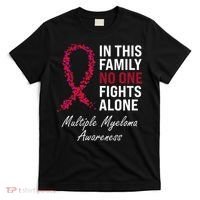 Multiple Myeloma Awareness Burgundy Ribbon Family T-Shirt thumb 0