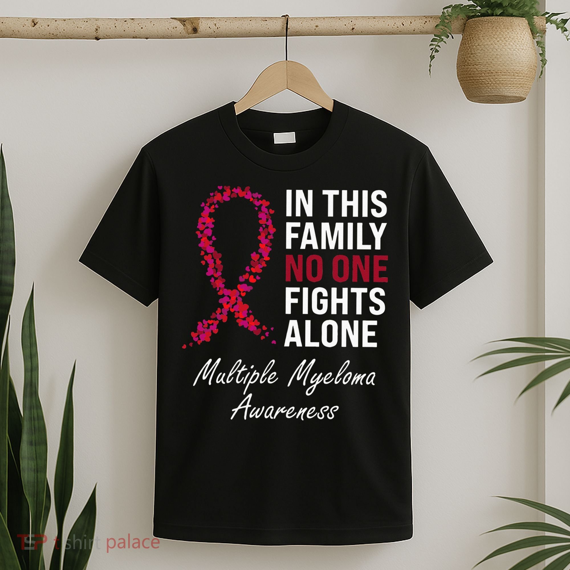 Multiple Myeloma Awareness Burgundy Ribbon Family T-Shirt