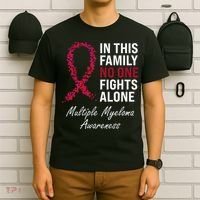 Multiple Myeloma Awareness Burgundy Ribbon Family T-Shirt thumb 6