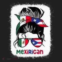 Mexirican Messy Bun Half Puerto Rican And Half Mexican Tumbler thumb 3