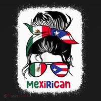 Mexirican Messy Bun Half Puerto Rican And Half Mexican Ornament thumb 1