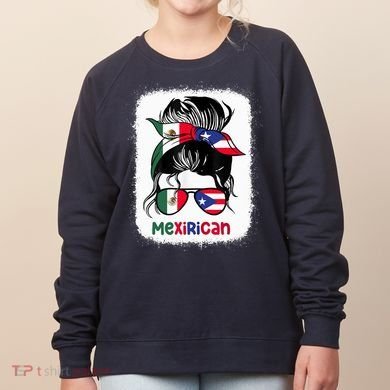 Mexirican Messy Bun Half Puerto Rican And Half Mexican Women's Sweatshirt