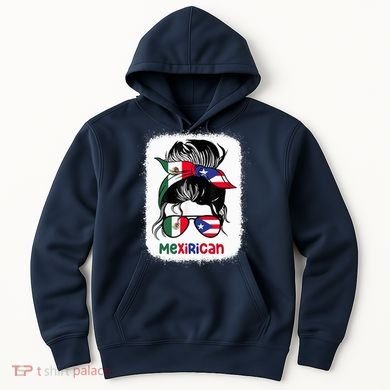 Mexirican Messy Bun Half Puerto Rican And Half Mexican Hoodie