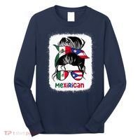 Mexirican Messy Bun Half Puerto Rican And Half Mexican Long Sleeve Shirt thumb 0
