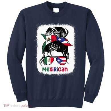 Mexirican Messy Bun Half Puerto Rican And Half Mexican Sweatshirt