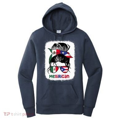 Mexirican Messy Bun Half Puerto Rican And Half Mexican Women's Hoodie