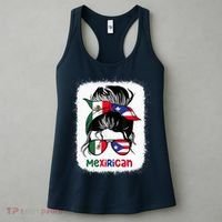 Mexirican Messy Bun Half Puerto Rican And Half Mexican Women's Tank Top thumb 3
