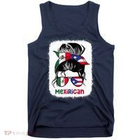 Mexirican Messy Bun Half Puerto Rican And Half Mexican Tank Top thumb 0