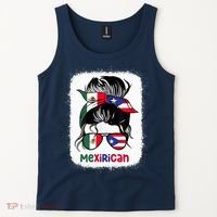 Mexirican Messy Bun Half Puerto Rican And Half Mexican Tank Top thumb 2