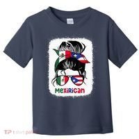 Mexirican Messy Bun Half Puerto Rican And Half Mexican Toddler T-Shirt thumb 0