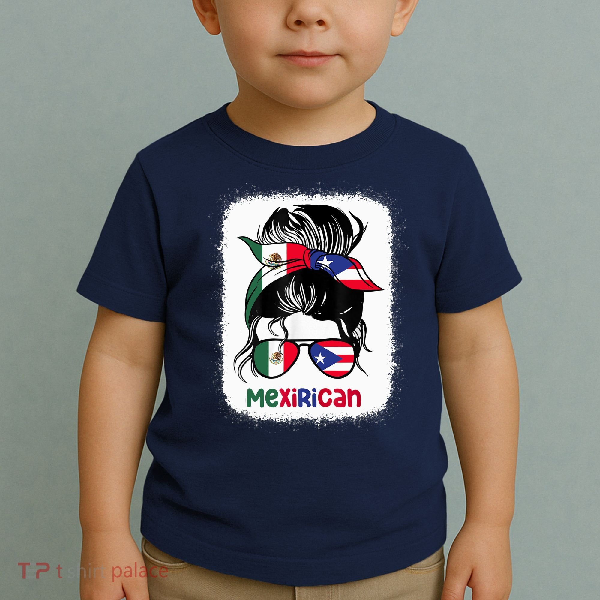 Mexirican Messy Bun Half Puerto Rican And Half Mexican Toddler T-Shirt