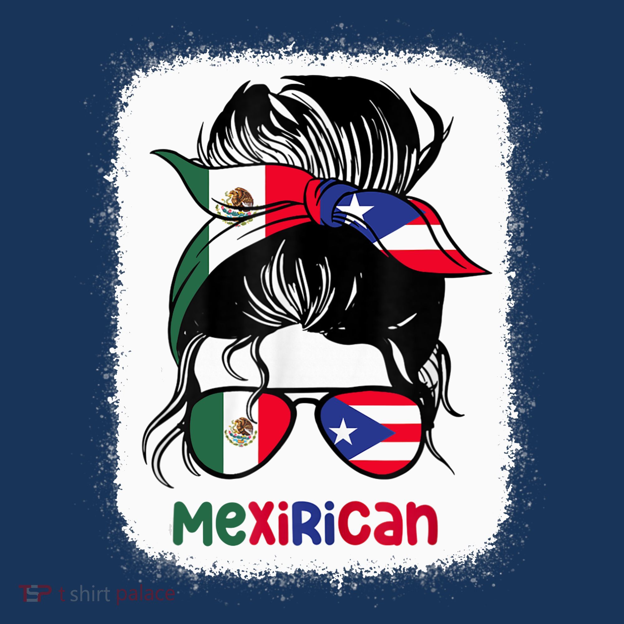 Mexirican Messy Bun Half Puerto Rican And Half Mexican Visor