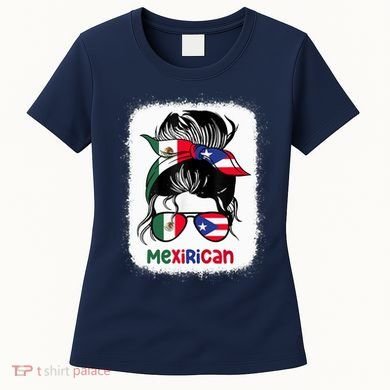Mexirican Messy Bun Half Puerto Rican And Half Mexican Women's T-Shirt
