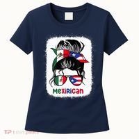 Mexirican Messy Bun Half Puerto Rican And Half Mexican Women's T-Shirt thumb 0