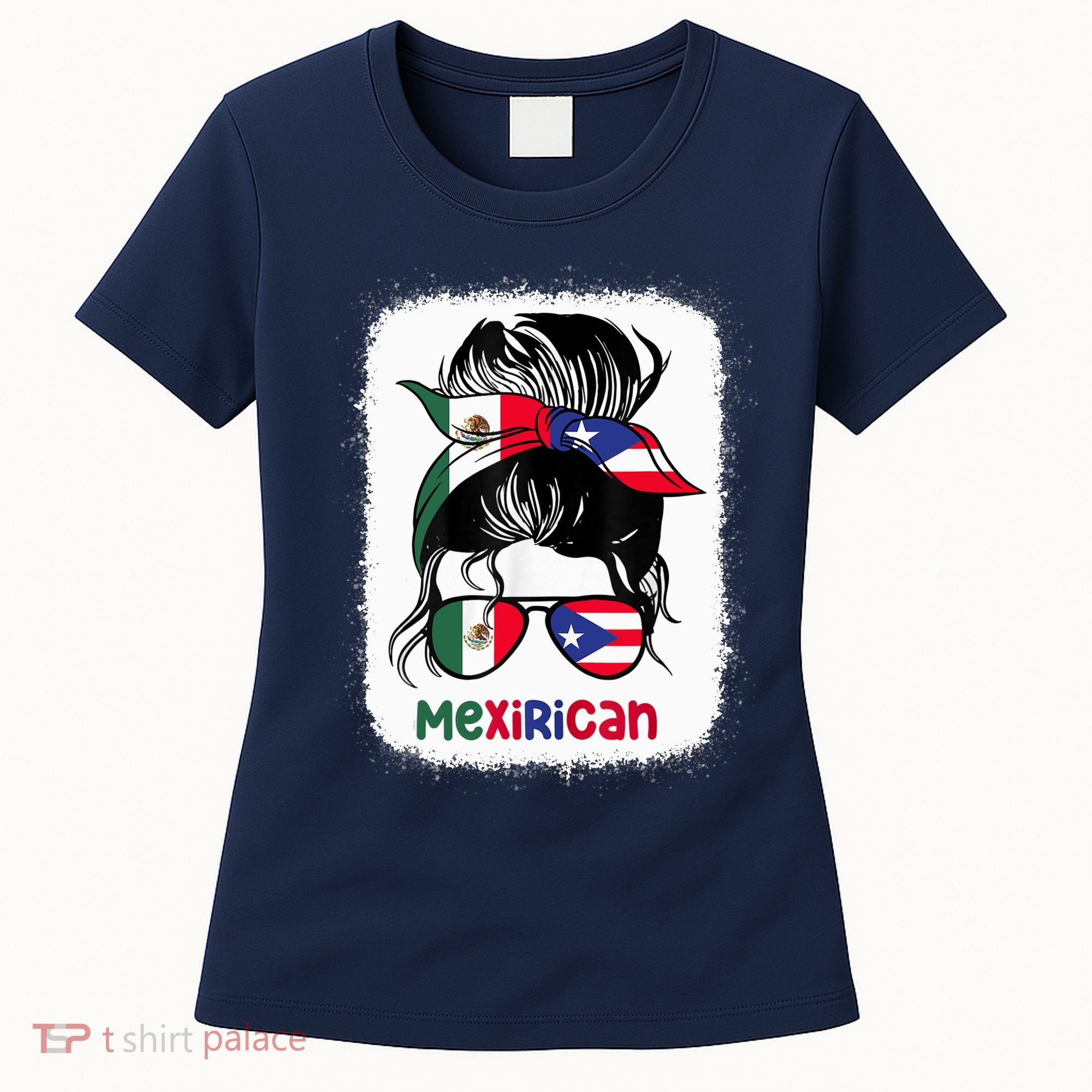 Mexirican Messy Bun Half Puerto Rican And Half Mexican Women's T-Shirt