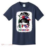 Mexirican Messy Bun Half Puerto Rican And Half Mexican Kids T-Shirt thumb 0